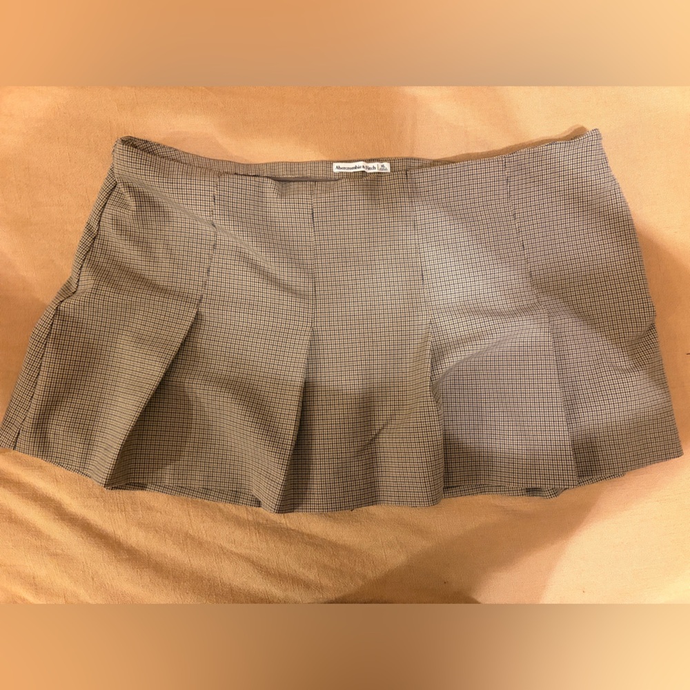 Abercrombie & Fitch Brown Houndstooth Skort